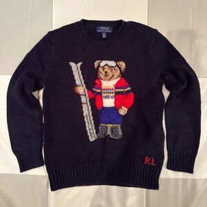 Polo by Ralph Lauren Navy Sweater with Ski Bear Design